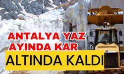 Antalya yaz ayında kar altında kaldı