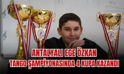 Antalyalı Ege Özkan Tango şampiyonasında 4 kupa kazandı