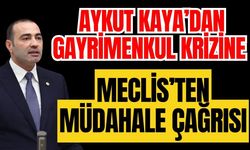 Aykut Kaya’dan gayrimenkul krizine Meclis’ten müdahale çağrısı
