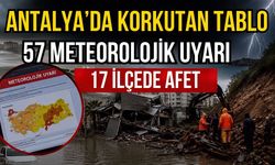 Antalya'da korkutan tablo! 57 meteorolojik uyarı, 17 ilçede afet