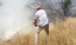 Antalya’daki aile orman yangının önüne geçti