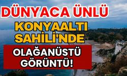 Dünyaca ünlü Konyaaltı Sahili'nde olağanüstü görüntü!
