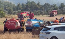 Muğla'da alevler ormana sıçradı! Vatandaşlar traktör ve su tankerleriyle seferber oldu