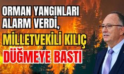 Orman yangınları alarm verdi, Milletvekili Kılıç düğmeye bastı