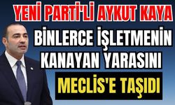 Yeni Parti'li Aykut Kaya, binlerce işletmenin kanayan yarasını Meclis'e taşıdı