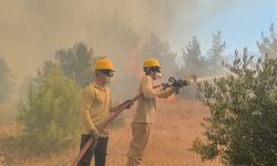 Antalya’da yangına havadan yoğun müdahale devam ediyor