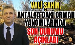 Vali Şahin, Antalya’daki orman yangınlarında son durumu açıkladı
