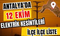 Antalya’da 12 Ekim 2026 elektrik kesintilerinin tam listesi