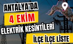 Antalya’da 4 Ekim 2026 elektrik kesintilerinin tam listesi
