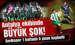 Antalya ekibinde büyük şok! Serikspor 1 haftada 6 puan kaybetti