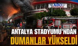 Antalya Stadyumu'ndan dumanlar yükseldi