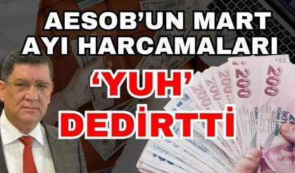 AESOB’un mart ayı harcamaları ‘Yuh’ dedirtti