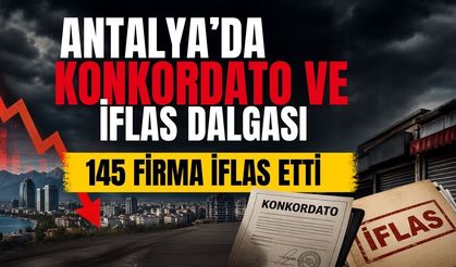 Antalya’da konkordato ve iflas dalgası! Antalya’da 145 firma iflas etti