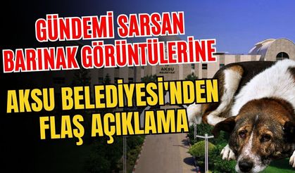 Gündemi sarsan barınak görüntülerine Aksu Belediyesi'nden flaş açıklama