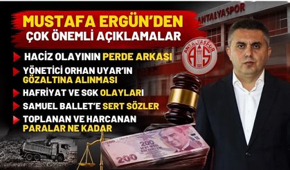 Mustafa Ergün’den çok önemli açıklamalar! Antalyaspor’un merak edilenlerini anlattı