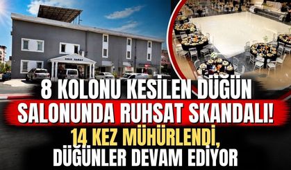 8 kolonu kesilen düğün salonunda ruhsat skandalı! 14 kez mühürlendi, düğünler devam ediyor