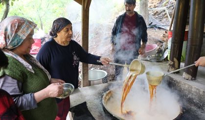 Bin 200 rakımda asırlık pekmez geleneği yaşatılıyor