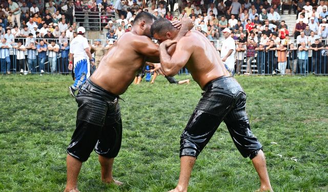 2025 Gaziantep Şahinbey Yağlı Güreşleri’nde ilk gün karşılaşmaları bitti, çeyrek finalistler belli oldu… İşte çeyrek finale kalan başpehlivanlar