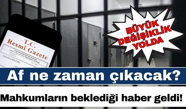 Mahkum ailelerinin beklediği haber geldi! Af ne zaman çıkacak?