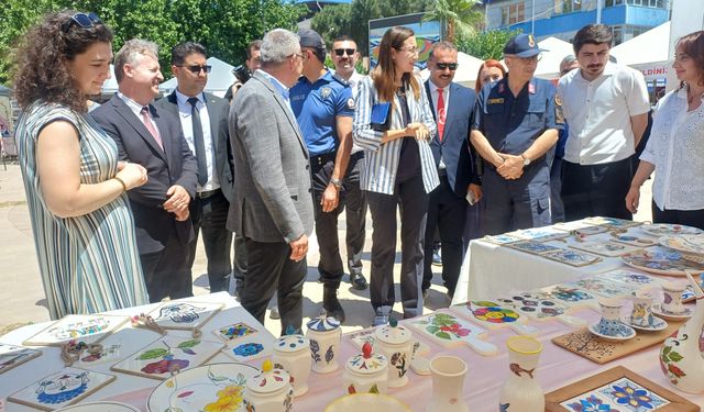 Köşklü kursiyerler el emeği ürünlerini sergiledi