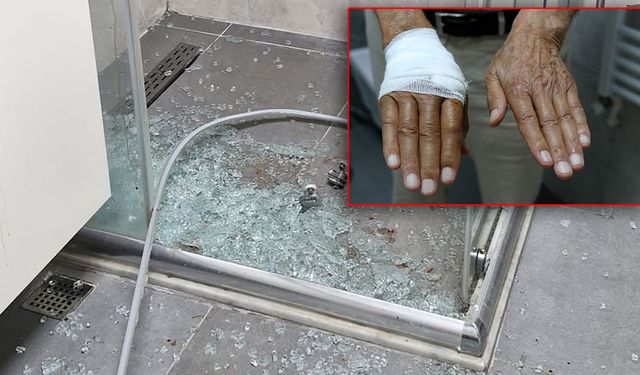 Duşa kabin camı patladı! Yaralanan emekli akademisyene 20 dikiş atıldı