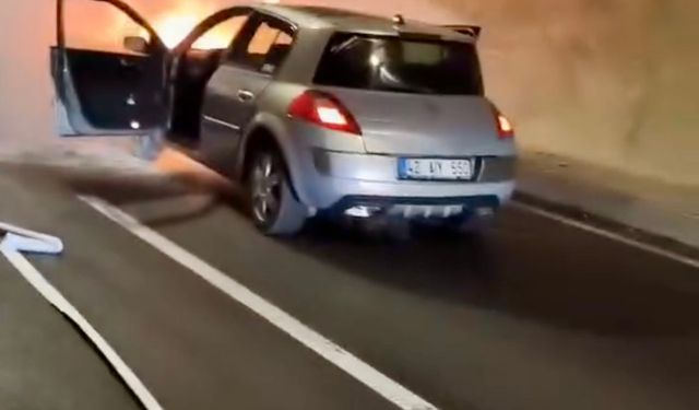 Antalya-Konya Karayolu Demirkapı Tüneli'nde korkutan yangın