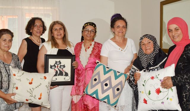 Akdamlar Köyü’nde ‘el sanatları ve el nakışı’ sanatı sergilendi