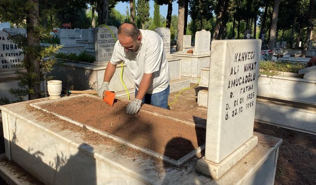 Aydın’da arife günü mezarlıklar doldu taştı