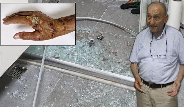 Duş kabininin camı patladı, parmağındaki çatlaktan dolayı 1 aydır araç kullanamıyor