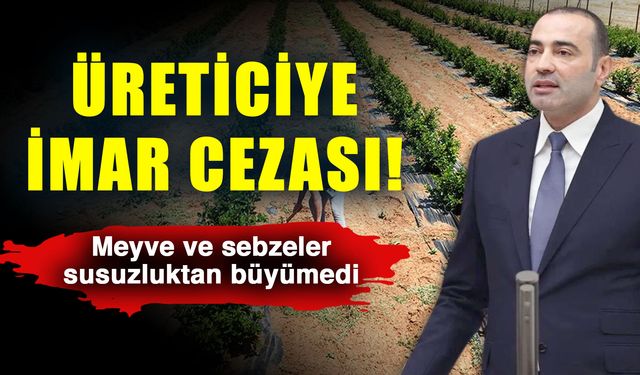 Üreticiye imar cezası! Meyve ve sebzeler susuzluktan büyümedi