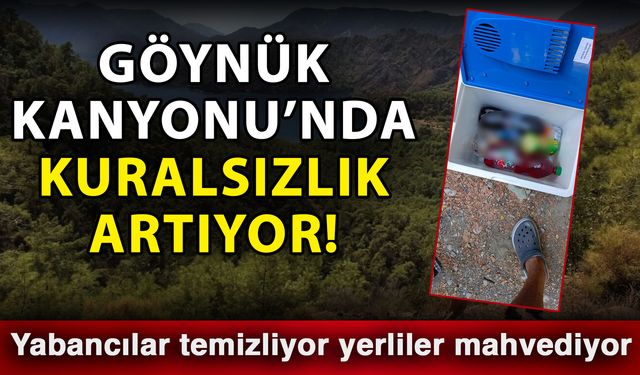 Göynük Kanyonu’nda kuralsızlık artıyor! Yabancılar temizliyor yerliler mahvediyor