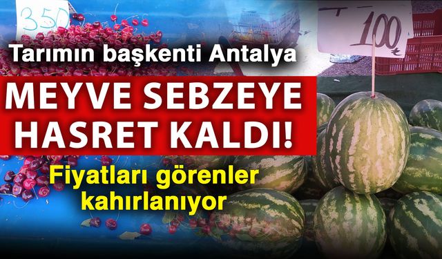 Tarımın başkenti Antalya meyve sebzeye hasret kaldı! Fiyatları görenler kahırlanıyor