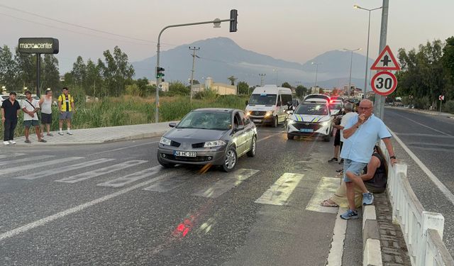 Önce çarptı, sonra üzerinden geçmeye kalktı