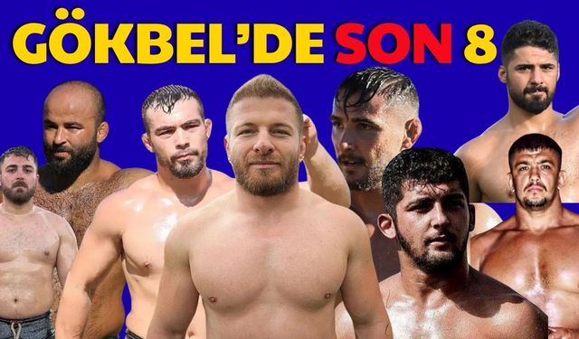 Gökbel’de çeyrek final kalan başpehlivanlar belli oldu