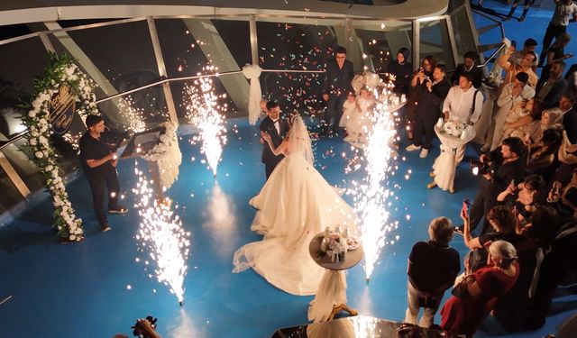 114 metrelik Expo Kulesi'nde ilk nikah