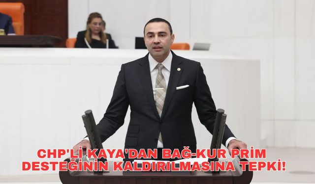 CHP'li Kaya'dan Bağ-Kur prim desteğinin kaldırılmasına tepki!
