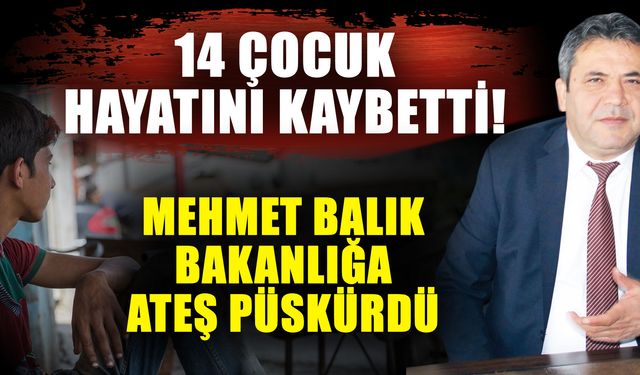 14 çocuk hayatını kaybetti! Mehmet Balık bakanlığa ateş püskürdü