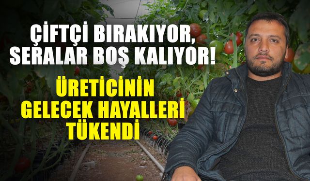 Çiftçi bırakıyor, seralar boş kalıyor! Üreticinin gelecek hayalleri tükendi