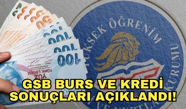 GSB burs ve kredi sonuçları açıklandı!