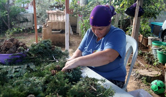 El emeği Noel çelenkleri 20 ülkeye ihraç ediliyor