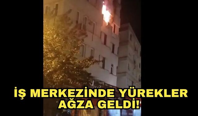 Muratpaşa'da iş merkezinde yürekler ağza geldi!