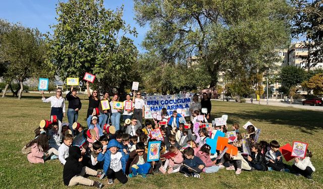 Konyaaltı’nın minikleri hakları için yürüdü