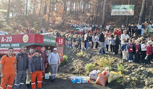 Öğrencilere yangın ve çevre bilinci konusunda yerinde bilgi verildi
