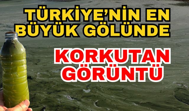 Türkiye’nin en büyük gölünde korkutan görüntü