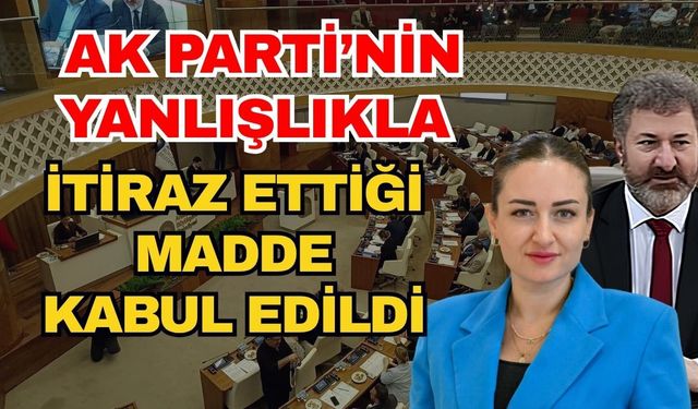 AK Parti’nin yanlışlıkla itiraz ettiği madde kabul edildi