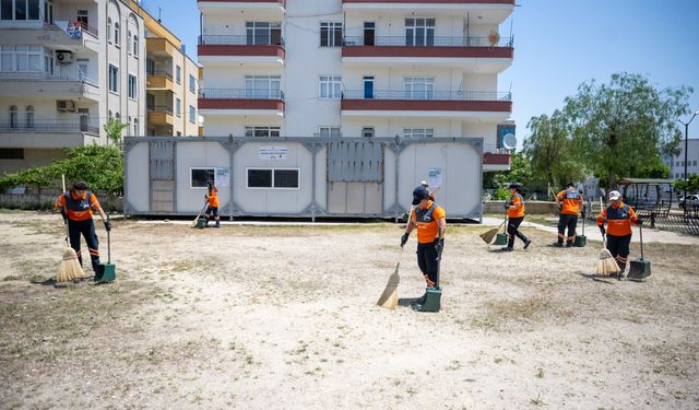 Kurban kesim alanlarında bayram temizliği başladı