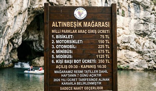 Altınbeşik Mağarası’nda araç giriş ücretleri belli oldu
