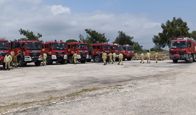Mersin'de 423 hektarlık alanda yangın tatbikatı