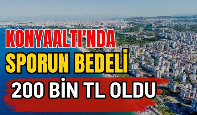 Konyaaltı'nda sporun bedeli 200 TL oldu