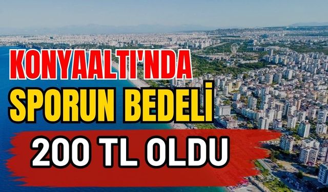 Konyaaltı'nda sporun bedeli 200 TL oldu